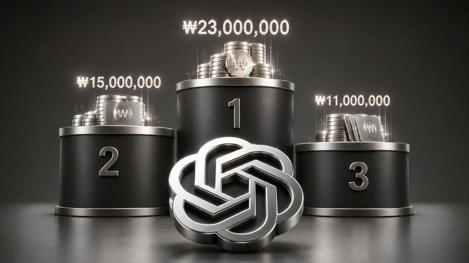 OpenAI 크레딧 상금 — 1위 ₩23,000,000 · 2위 ₩15,000,000 · 3위 ₩11,000,000